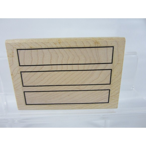 Vintage Limited Edition Rubber Stamps Wood Lot of 3 Shapes 3D - Picture 2 of 8